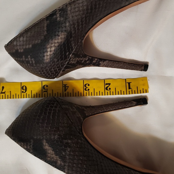 Jimmy Choo Snakeskin Peeptoe Stiletto Heels 39 - Picture 14 of 16